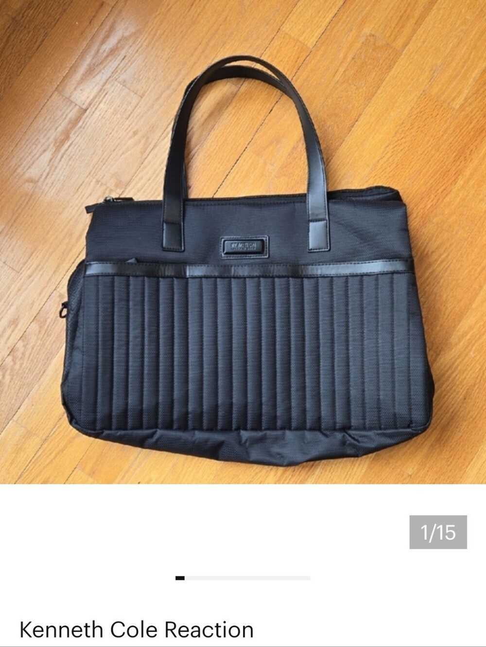 Kenneth Cole Reaction Black Weekender Travel Tote Bag Carry-On - Picture 16 of 16